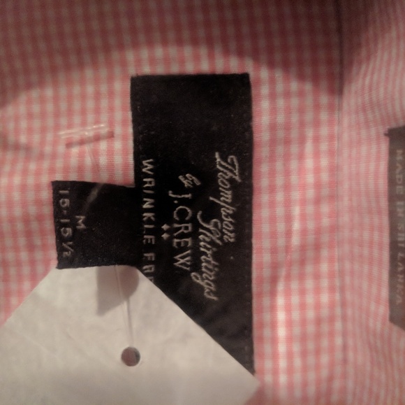 J.Crew Pink Pattern Winkle-Free Men's Dress Shirt - Picture 4 of 5